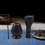 Maxbell 3Pcs Japanese Matcha Whisk Set Tea Bowl for Tea Ceremony Dining Room Bedroom black