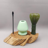 Maxbell 3Pcs Japanese Matcha Whisk Set Tea Bowl for Tea Ceremony Dining Room Bedroom green