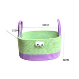 Maxbell Desktop Organizer Box Lightweight Keeping Basket for Candy Snacks Purple and Green