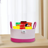 Maxbell Desktop Organizer Box Lightweight Keeping Basket for Candy Snacks Rose Pink and Pink