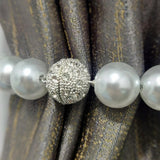 Maxbell Curtain Strap Holder Decorative Holders Hooks Clip for Bedroom Office Window 20cm Pearl white