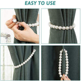 Maxbell Curtain Strap Holder Decorative Holders Hooks Clip for Bedroom Office Window 20cm Pearl white