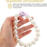 Maxbell Curtain Strap Holder Decorative Holders Hooks Clip for Bedroom Office Window 20cm Pearl white