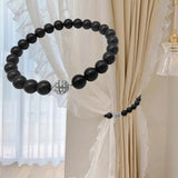 Maxbell Curtain Strap Holder Decorative Holders Hooks Clip for Bedroom Office Window 20cm Black peal