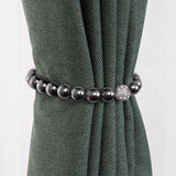 Maxbell Curtain Strap Holder Decorative Holders Hooks Clip for Bedroom Office Window 20cm Black peal