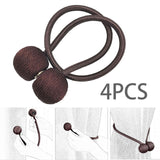 Maxbell 4 Pieces Curtain Ties Backs Modern Curtain Holders for Hotel Bedroom Outdoor