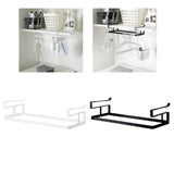 Maxbell Cabinet Hanging Basket Sturdy Storage Rack for Living Room Cabinet Household White