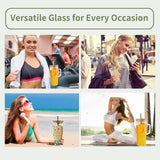 Maxbell Coffee Cup 24oz Fruit Juice Drink Glass Durable Jar Cup for Tea Milk Workout