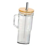 Maxbell Coffee Cup 24oz Fruit Juice Drink Glass Durable Jar Cup for Tea Milk Workout