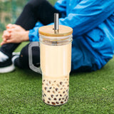 Maxbell Coffee Cup 24oz Fruit Juice Drink Glass Durable Jar Cup for Tea Milk Workout