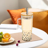 Maxbell Coffee Cup 24oz Fruit Juice Drink Glass Durable Jar Cup for Tea Milk Workout