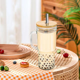 Maxbell Coffee Cup 24oz Fruit Juice Drink Glass Durable Jar Cup for Tea Milk Workout