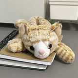 Maxbell Cat Shaped Pencil Case High Capacity Stuffed Animal Bag for Home Child Teens