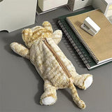 Maxbell Cat Shaped Pencil Case High Capacity Stuffed Animal Bag for Home Child Teens