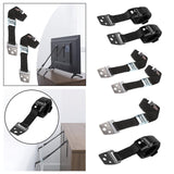 Maxbell TV Fixing Straps Furniture Security Anchors for Dresser Bookcase Flat Screen White Buckle 2PCS