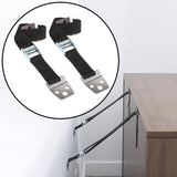 Maxbell TV Fixing Straps Furniture Security Anchors for Dresser Bookcase Flat Screen White Buckle 2PCS