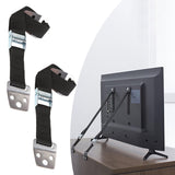 Maxbell TV Fixing Straps Furniture Security Anchors for Dresser Bookcase Flat Screen White Buckle 2PCS