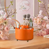 Maxbell Makeup Organizer Make up Holder Display Stand for Desktop Countertop Bedroom Orange