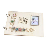 Maxbell Wedding Guest Book Rustic Hardcover Memorial Guestbook for Wedding Reception