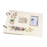 Maxbell Wedding Guest Book Rustic Hardcover Memorial Guestbook for Wedding Reception