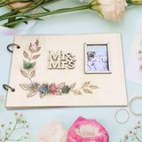 Maxbell Wedding Guest Book Rustic Hardcover Memorial Guestbook for Wedding Reception