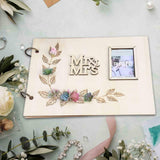 Maxbell Wedding Guest Book Rustic Hardcover Memorial Guestbook for Wedding Reception