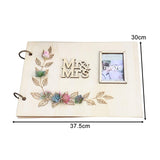 Maxbell Wedding Guest Book Rustic Hardcover Memorial Guestbook for Wedding Reception