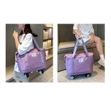 Maxbell Rolling Duffle Bag Apparel Tote Bag Pouch Wheeled for Outddor Sports Fitness gray