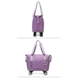 Maxbell Rolling Duffle Bag Apparel Tote Bag Pouch Wheeled for Outddor Sports Fitness gray