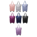 Maxbell Rolling Duffle Bag Apparel Tote Bag Pouch Wheeled for Outddor Sports Fitness gray