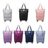 Maxbell Rolling Duffle Bag Apparel Tote Bag Pouch Wheeled for Outddor Sports Fitness gray