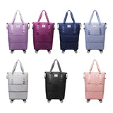 Maxbell Rolling Duffle Bag Apparel Tote Bag Pouch Wheeled for Outddor Sports Fitness gray