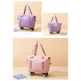 Maxbell Rolling Duffle Bag Apparel Tote Bag Pouch Wheeled for Outddor Sports Fitness gray