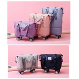 Maxbell Rolling Duffle Bag Apparel Tote Bag Pouch Wheeled for Outddor Sports Fitness gray