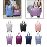 Maxbell Rolling Duffle Bag Apparel Tote Bag Pouch Wheeled for Outddor Sports Fitness gray