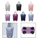 Maxbell Rolling Duffle Bag Apparel Tote Bag Pouch Wheeled for Outddor Sports Fitness gray