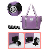 Maxbell Rolling Duffle Bag Apparel Tote Bag Pouch Wheeled for Outddor Sports Fitness gray