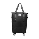 Maxbell Rolling Duffle Bag Apparel Tote Bag Pouch Wheeled for Outddor Sports Fitness black