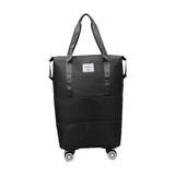 Maxbell Rolling Duffle Bag Apparel Tote Bag Pouch Wheeled for Outddor Sports Fitness black