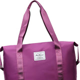 Maxbell Rolling Duffle Bag Apparel Tote Bag Pouch Wheeled for Outddor Sports Fitness purple red