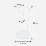 Maxbell Ice Cream Cone Stand Display Rack Cupcakes Holder for Baking Birthday Buffet White