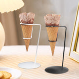 Maxbell Ice Cream Cone Stand Display Rack Cupcakes Holder for Baking Birthday Buffet White