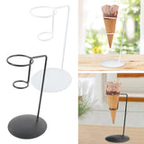 Maxbell Ice Cream Cone Stand Display Rack Cupcakes Holder for Baking Birthday Buffet White
