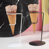 Maxbell Ice Cream Cone Stand Display Rack Cupcakes Holder for Baking Birthday Buffet White