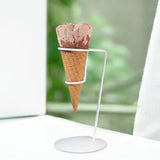 Maxbell Ice Cream Cone Stand Display Rack Cupcakes Holder for Baking Birthday Buffet White