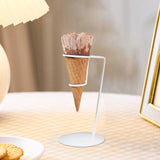 Maxbell Ice Cream Cone Stand Display Rack Cupcakes Holder for Baking Birthday Buffet White