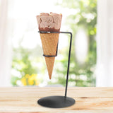 Maxbell Ice Cream Cone Stand Display Rack Cupcakes Holder for Baking Birthday Buffet Black