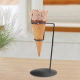 Maxbell Ice Cream Cone Stand Display Rack Cupcakes Holder for Baking Birthday Buffet Black