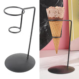 Maxbell Ice Cream Cone Stand Display Rack Cupcakes Holder for Baking Birthday Buffet Black