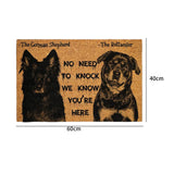 Maxbell Dog Door Mat Comfortable Decor Gift Front Door Mat for Bedroom Home Entrance 2 Dogs